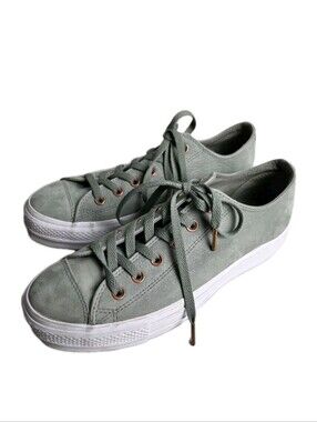 CONVERSE All Star LIFT PLATFORM Gray DARK STUCCO Sneakers WOMENS 10 (561399C)